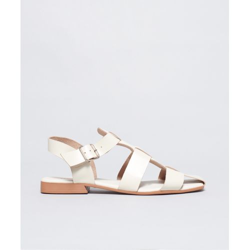 Rasteira Couro Pescador - Offwhite