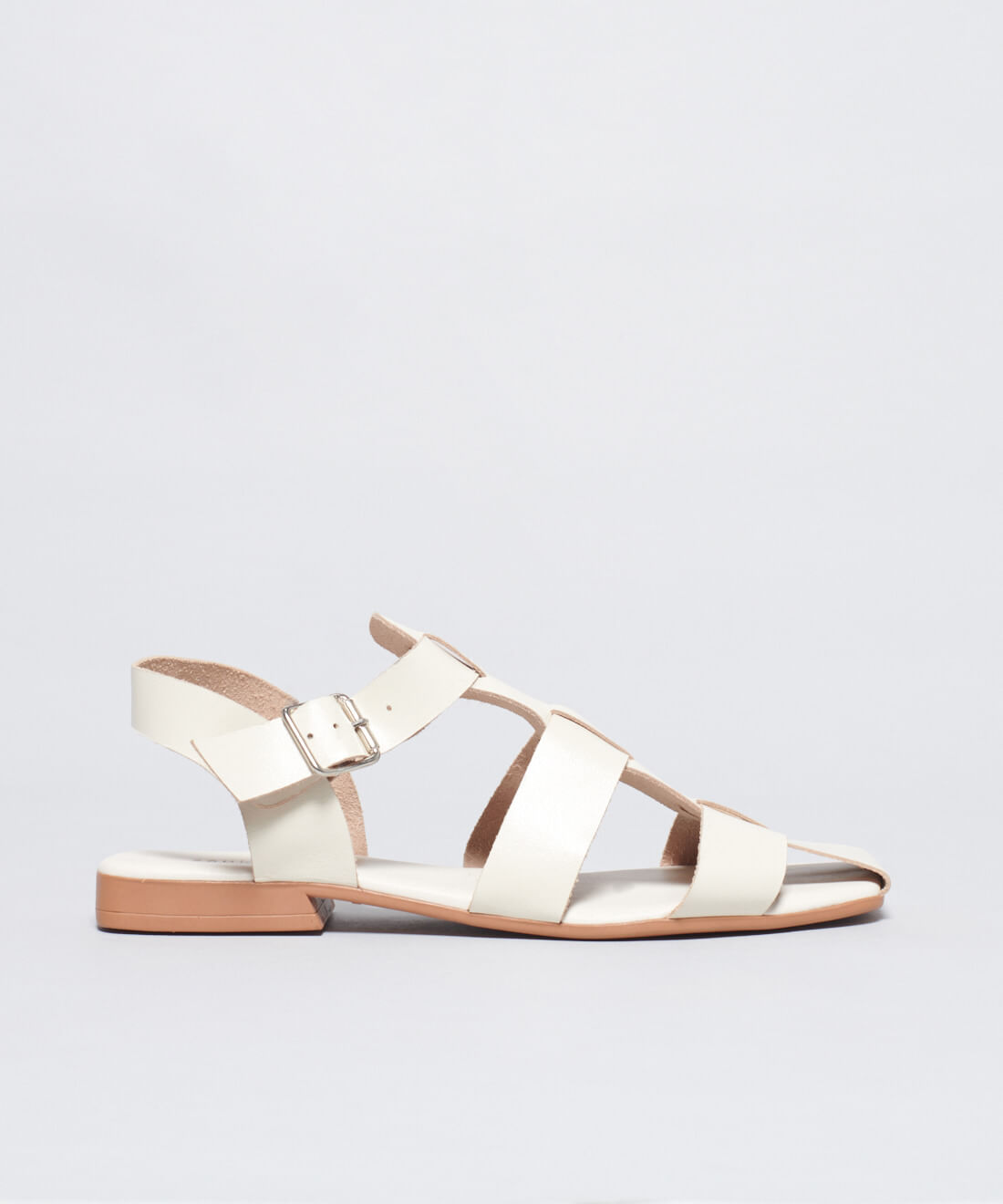 Rasteira Couro Pescador - Offwhite