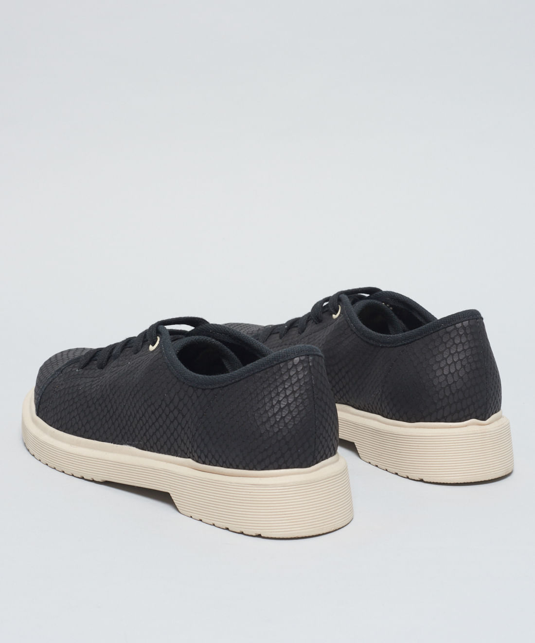 Tenis Couro Serpente - Preto - Imagem 18