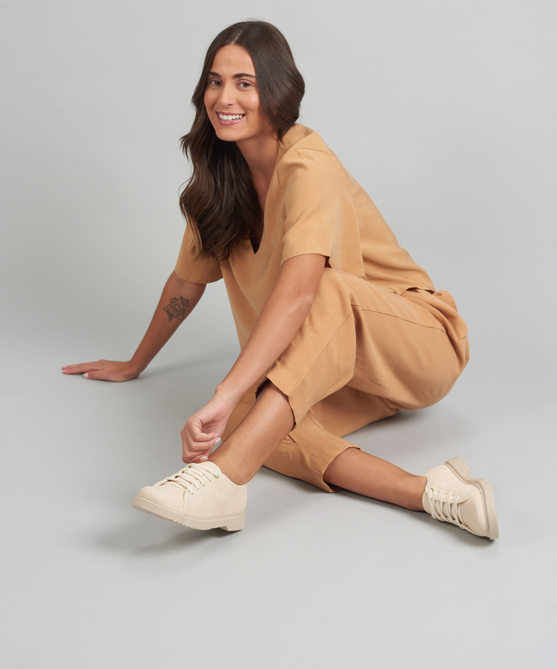 Tenis Couro Serpente - Offwhite - Imagem 5