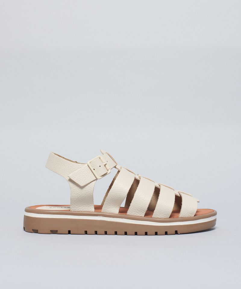 Rasteira Tratorada Passantes - Offwhite 36 - offwhite