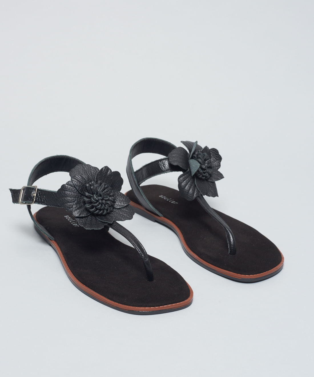 Rasteira Flor Removivel - Preto - Imagem 3