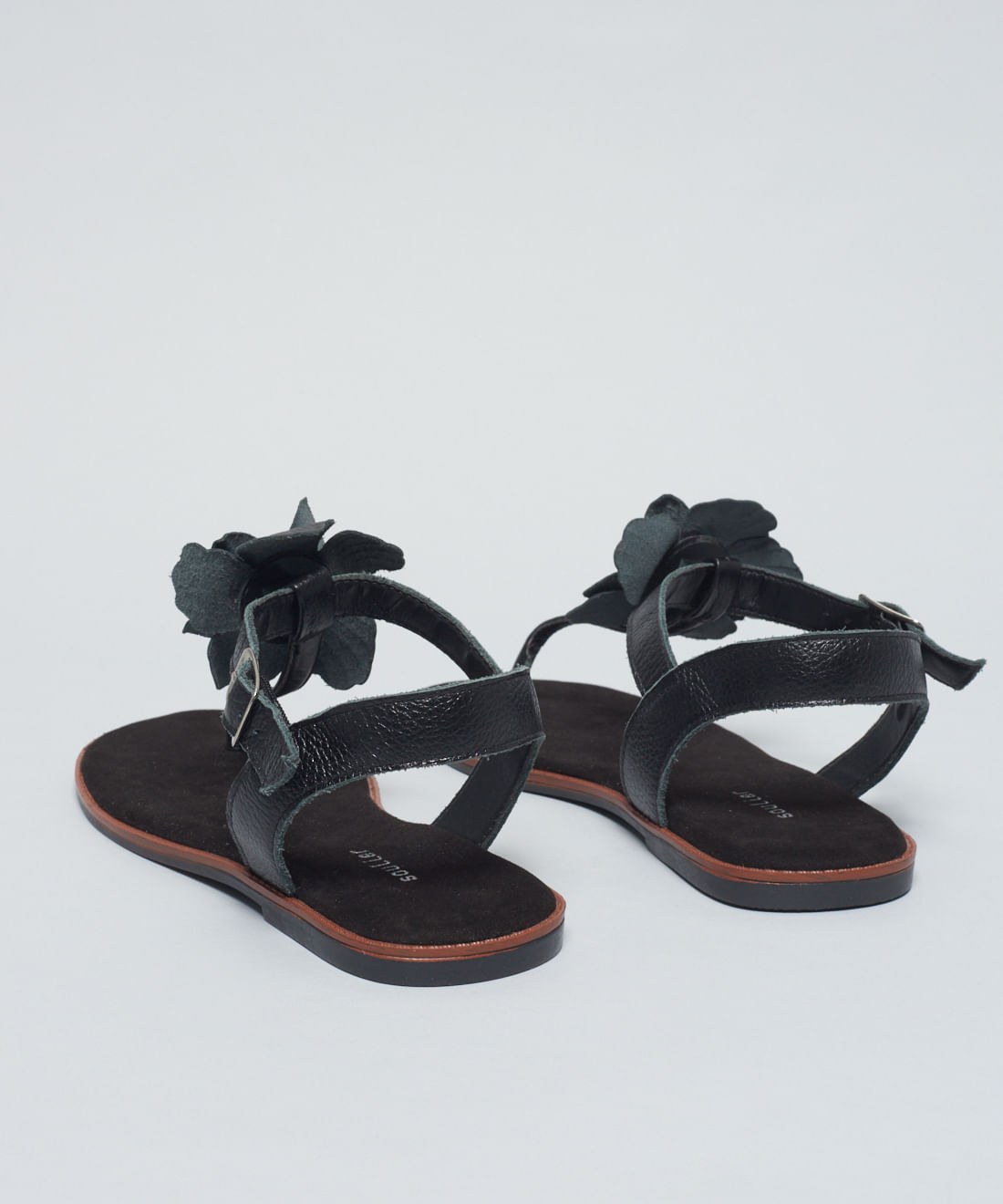 Rasteira Flor Removivel - Preto - Imagem 4