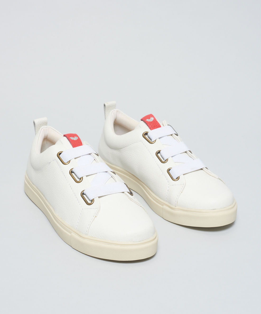 Tenis Couro Ilhoses Elastico - Branco - Imagem 2