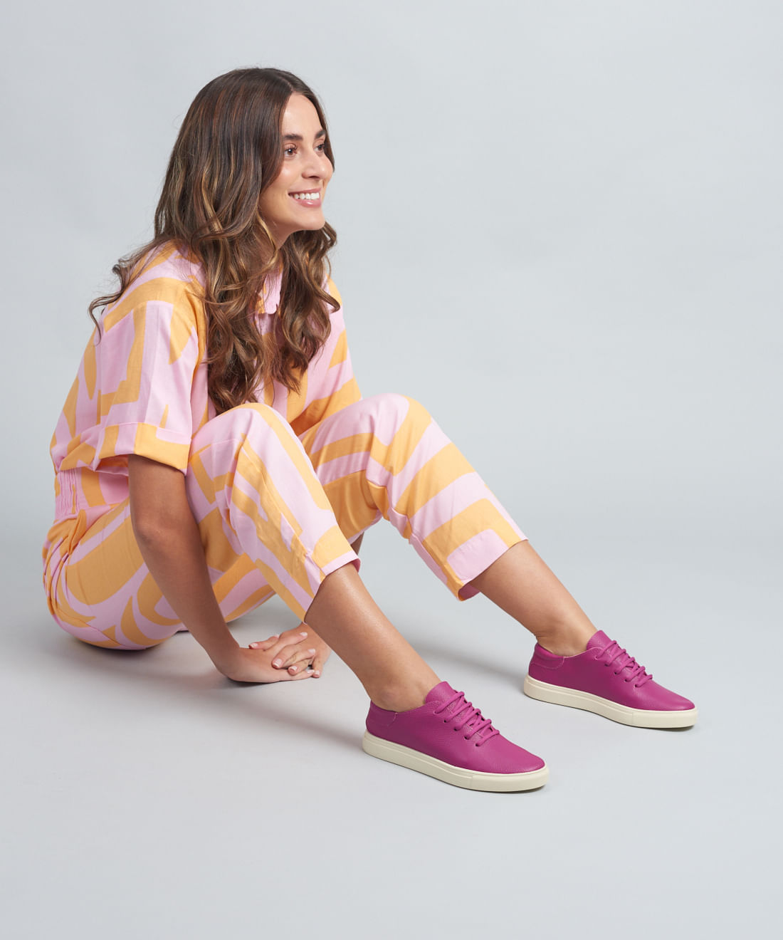 Tenis Couro Basiquinho - Magenta - Imagem 35