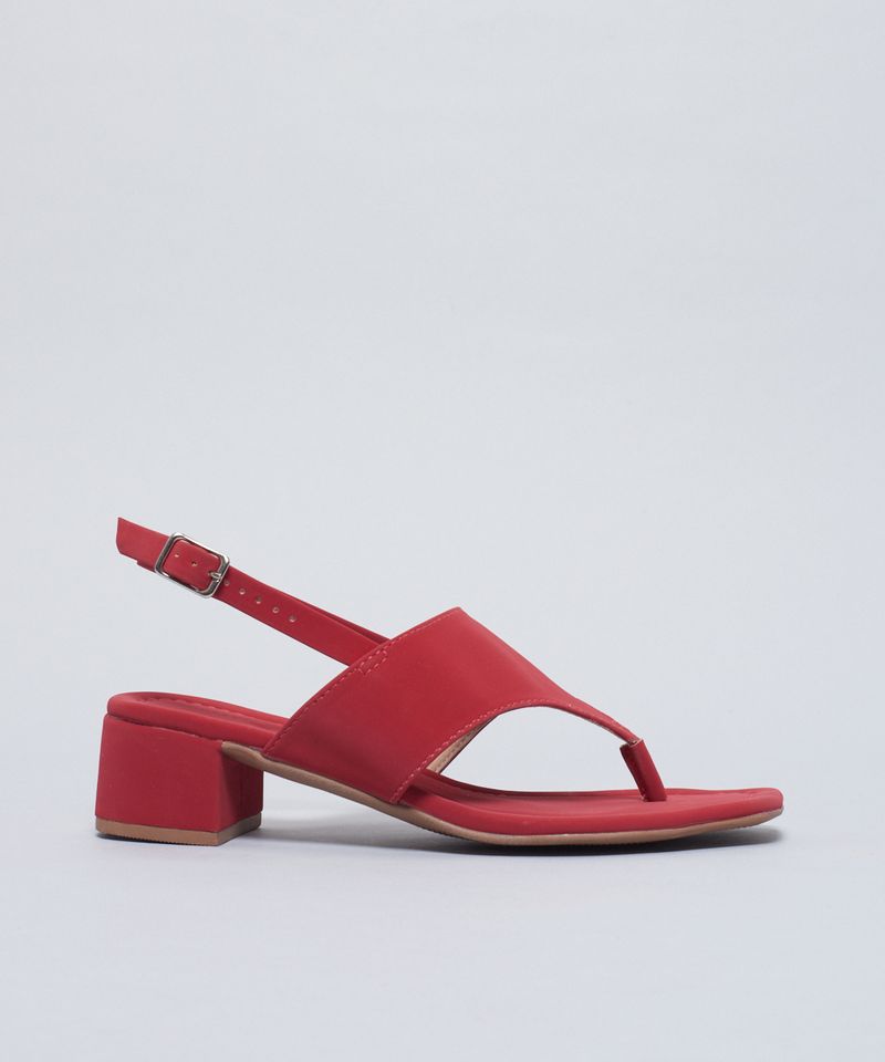 Sandalia Media Asa Delta Nobuck - Vermelho 34 - vermelho