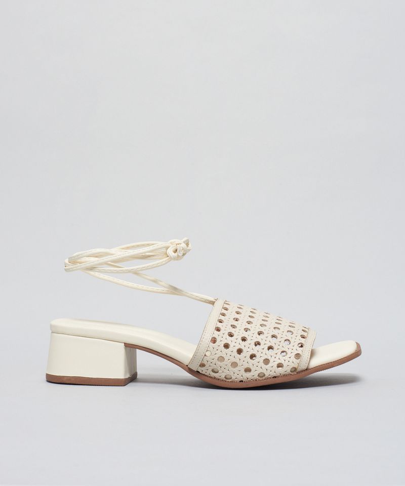 Sandalia Baixa Tramado - Offwhite 37 - offwhite