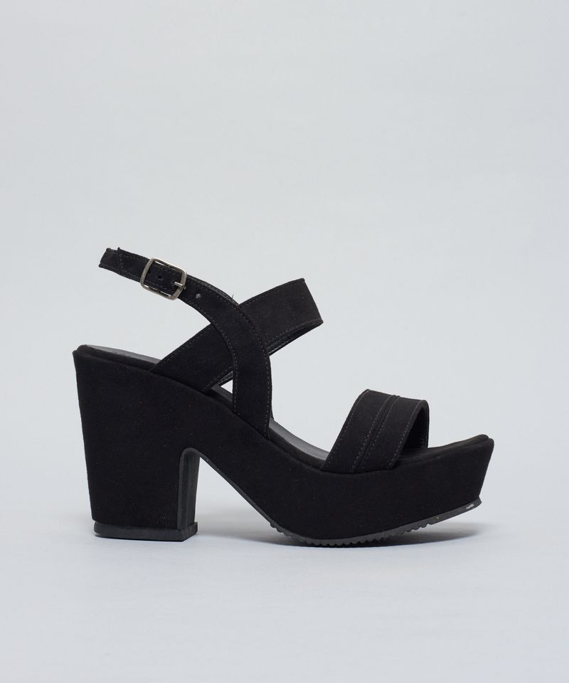 Meia Pata Suede Tiras - Preto 34 - preto