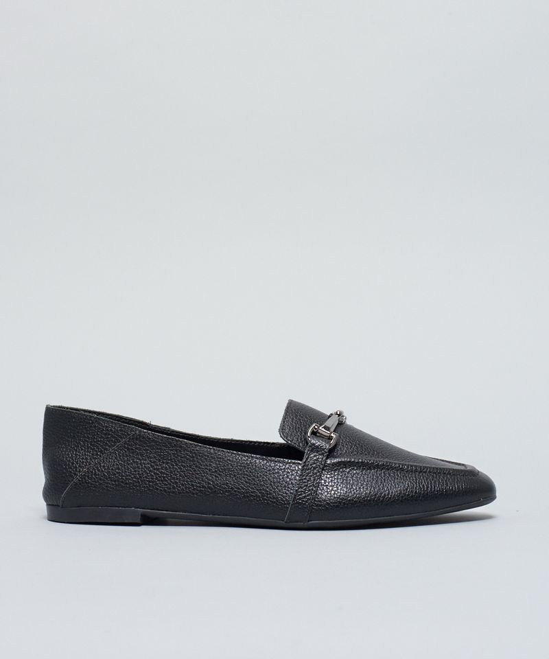 Mocassim Couro Casual - Preto 33 - preto