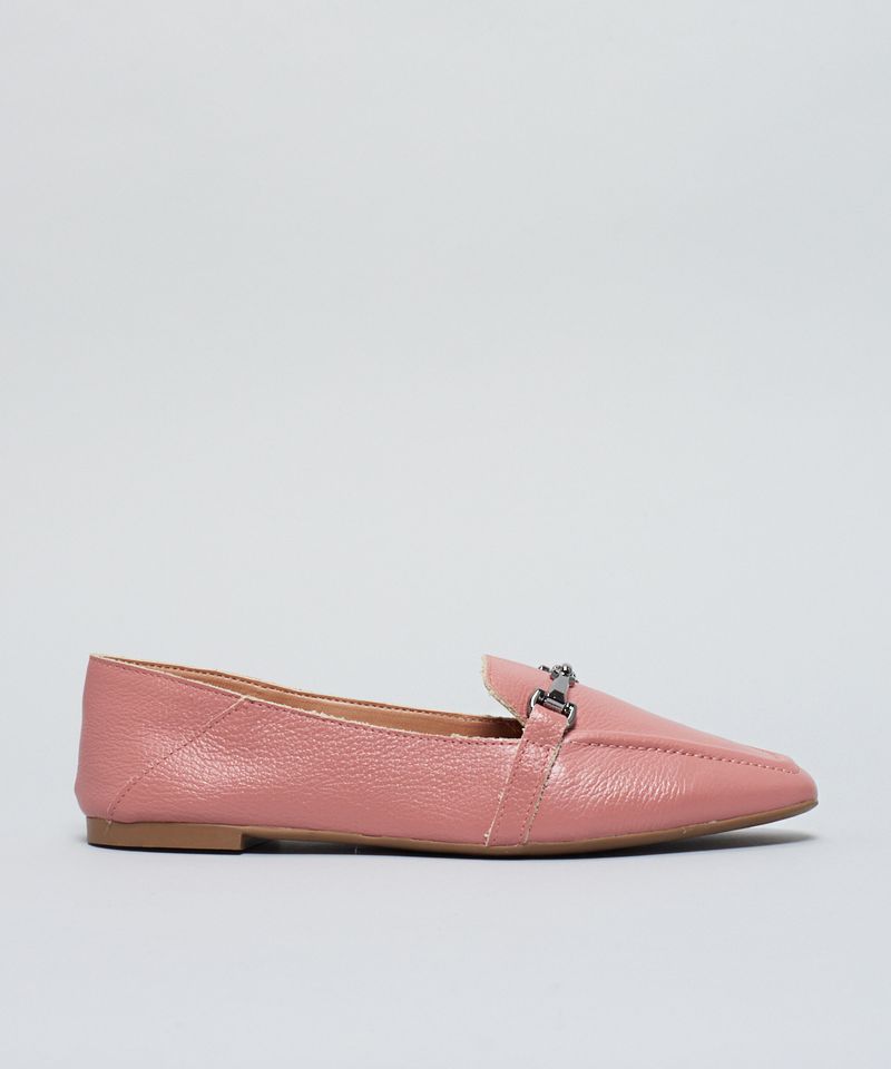 Mocassim Couro Casual - Blush 40 - blush