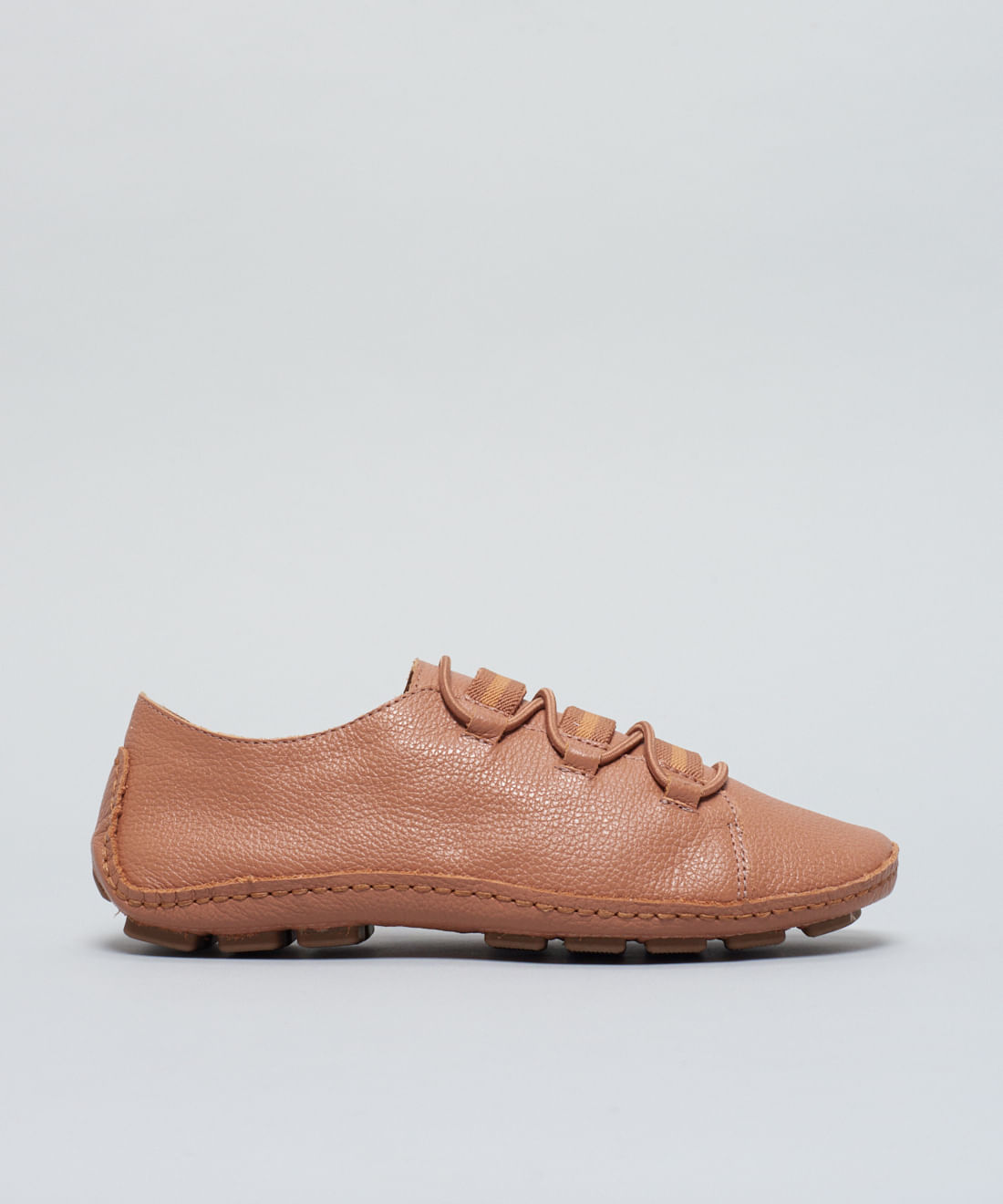 Tenis Couro Elastico Drive - Caramelo