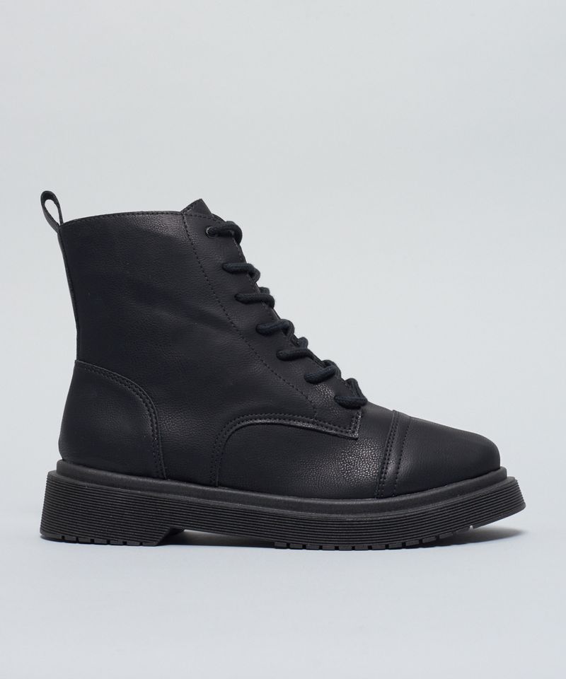 Coturno Cano Medio Soft - Preto 34 - preto
