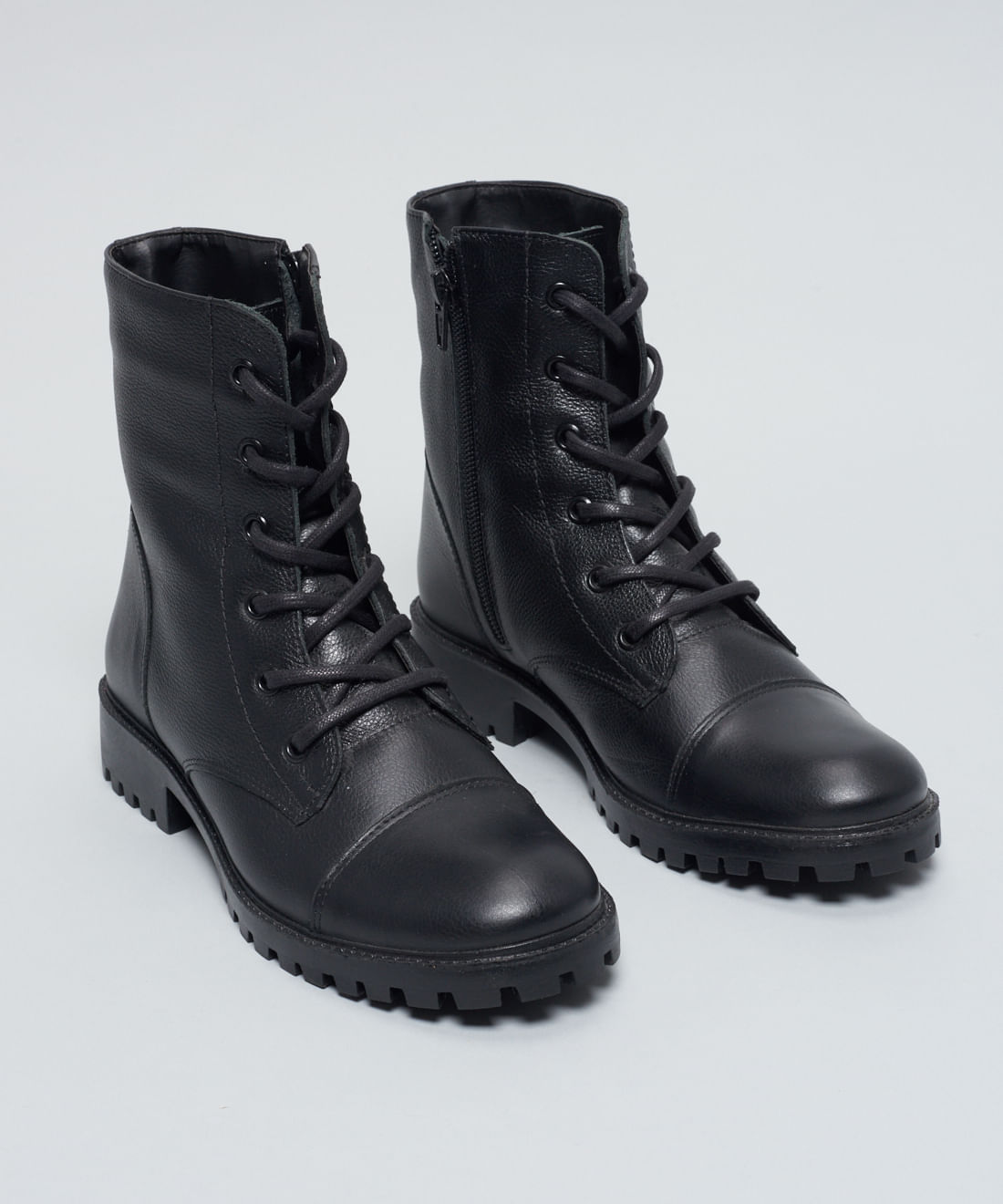 Coturno Cano Medio Tratorado - Preto - Imagem 7