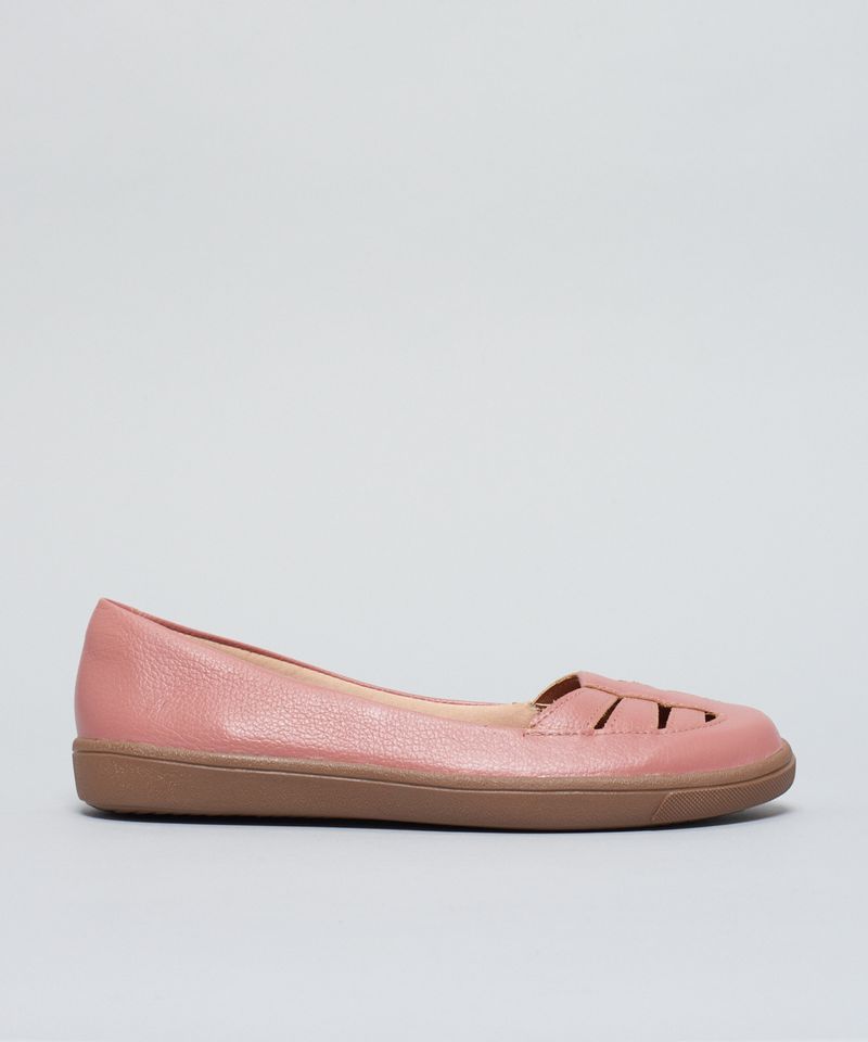 Sapatilha Couro Vazada - Blush 34 - blush