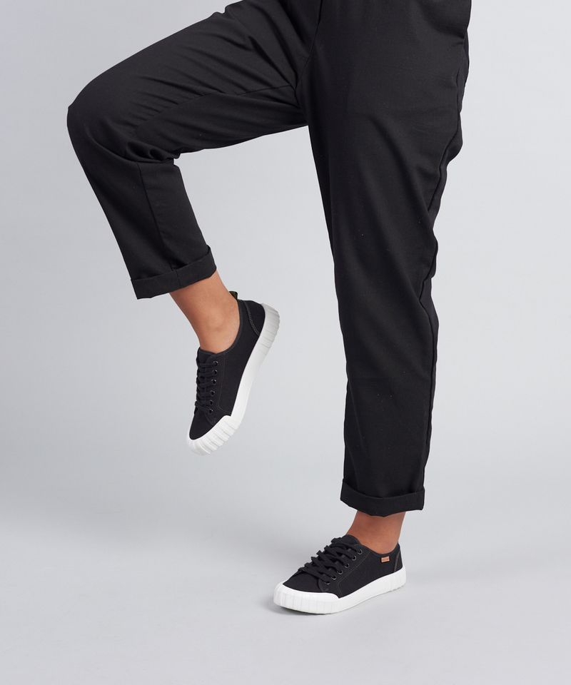 Tenis Lona Traseiro - Preto 36 - preto