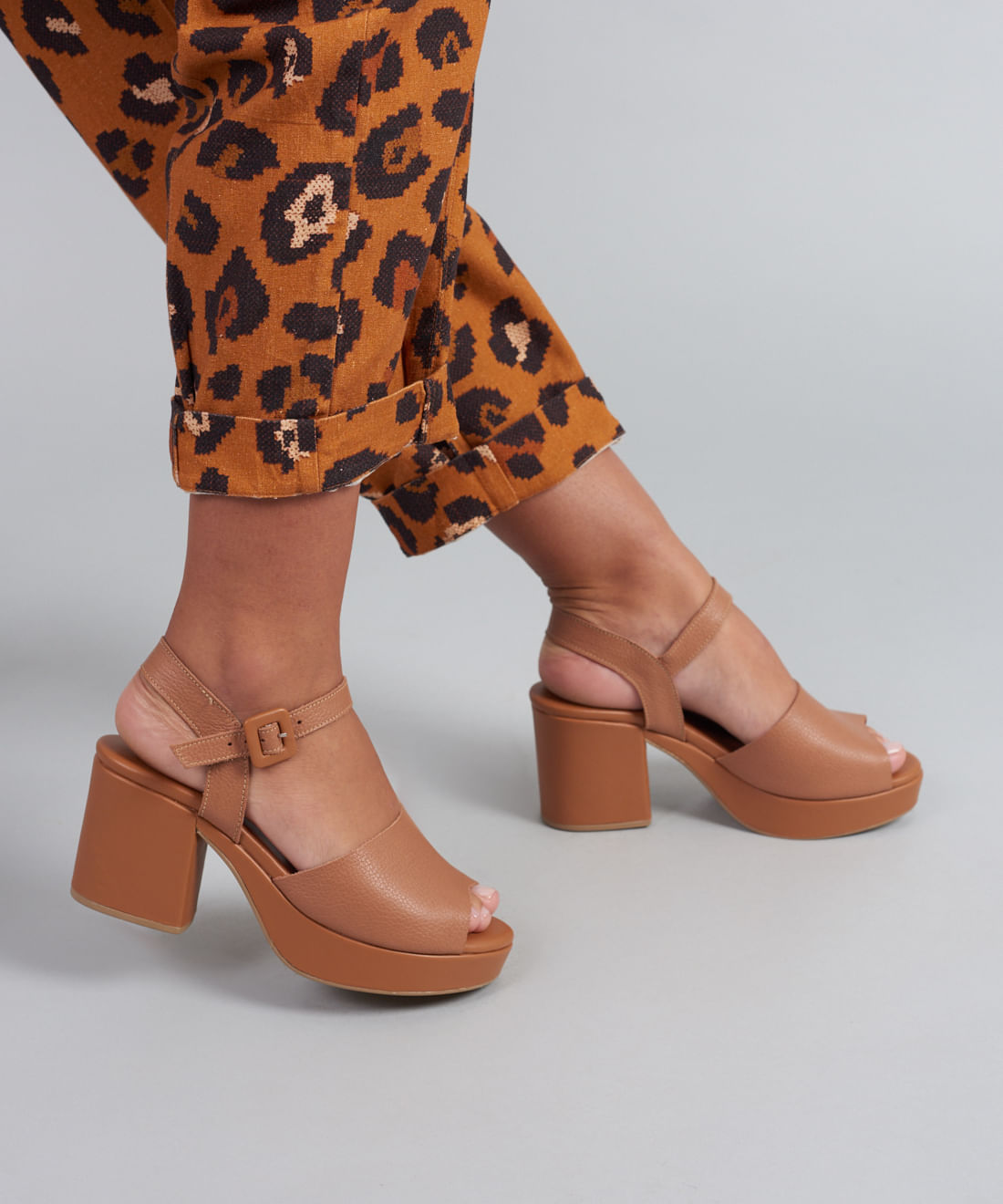 Meia Pata Couro Basica - Caramelo - Imagem 25