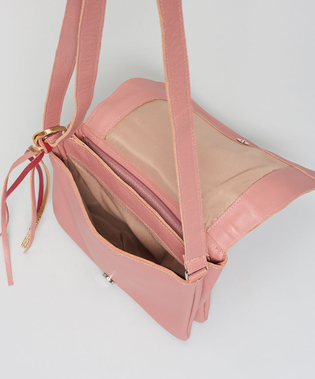 Bolsa m Couro 3 Compartimentos - Blush - Imagem 3