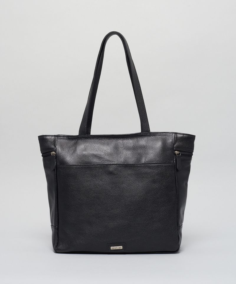 Bolsa g Couro Lara - Preto u - preto