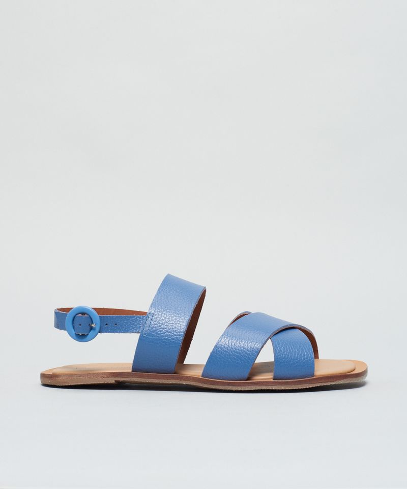 Rasteira Couro Diana - Denim 34 - denim