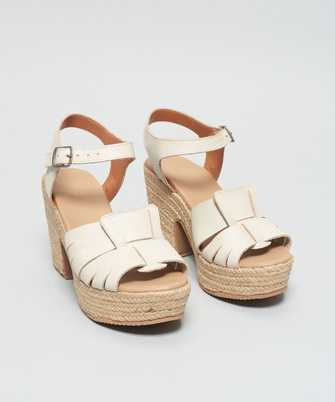 Meia Pata Couro Helo - Offwhite - Imagem 2