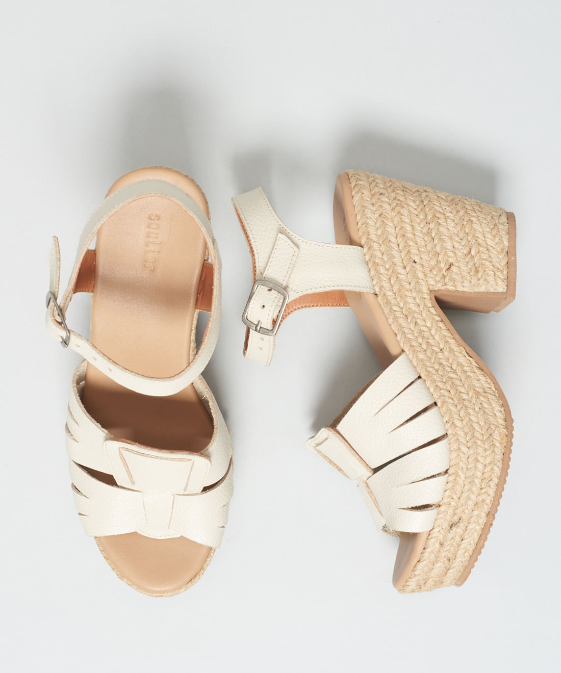 Meia Pata Couro Helo - Offwhite - Imagem 9