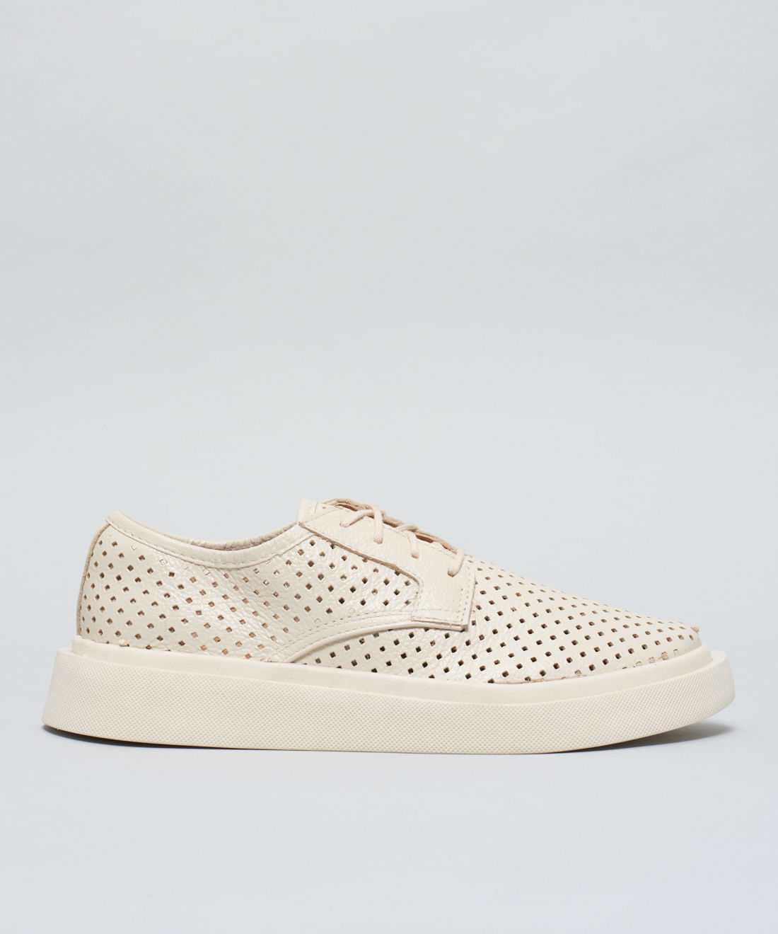 Tenis Bold Couro Perfuros - Offwhite - Imagem 31