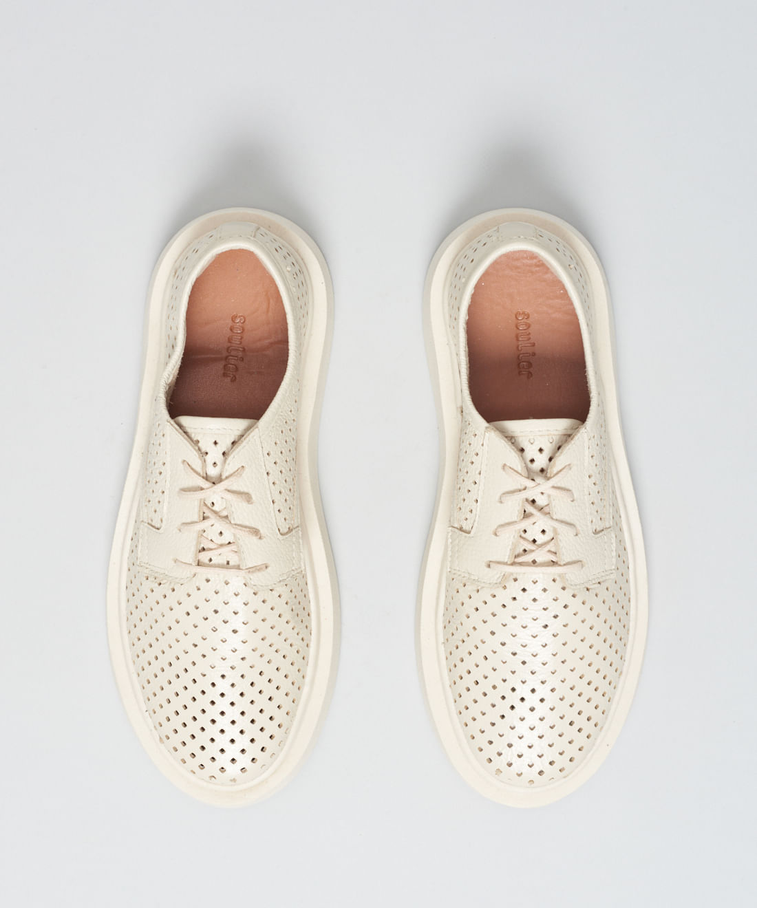 Tenis Bold Couro Perfuros - Offwhite - Imagem 24