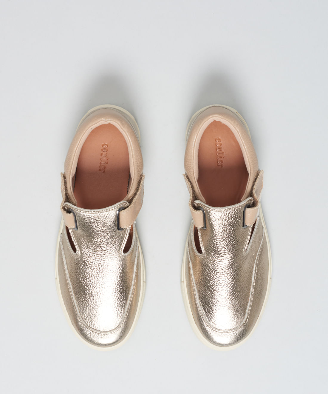 Tenis Couro Velcro Ilhoses - Prata Velho - Imagem 19