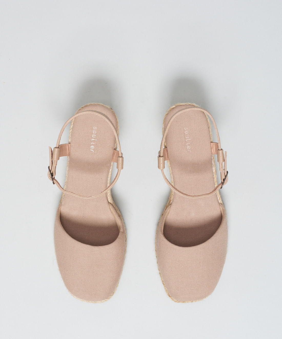 Anabela Fechada Lona - Aveia - Imagem 14