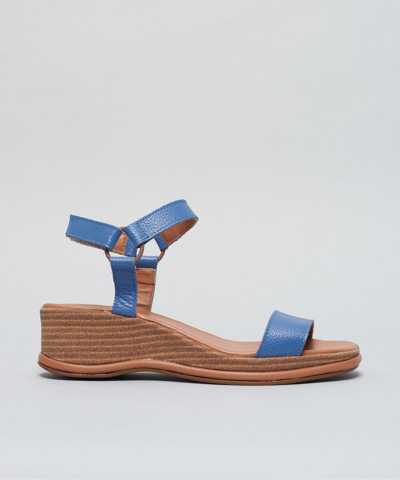 Plataforma Couro Argolas - Denim 33 - denim