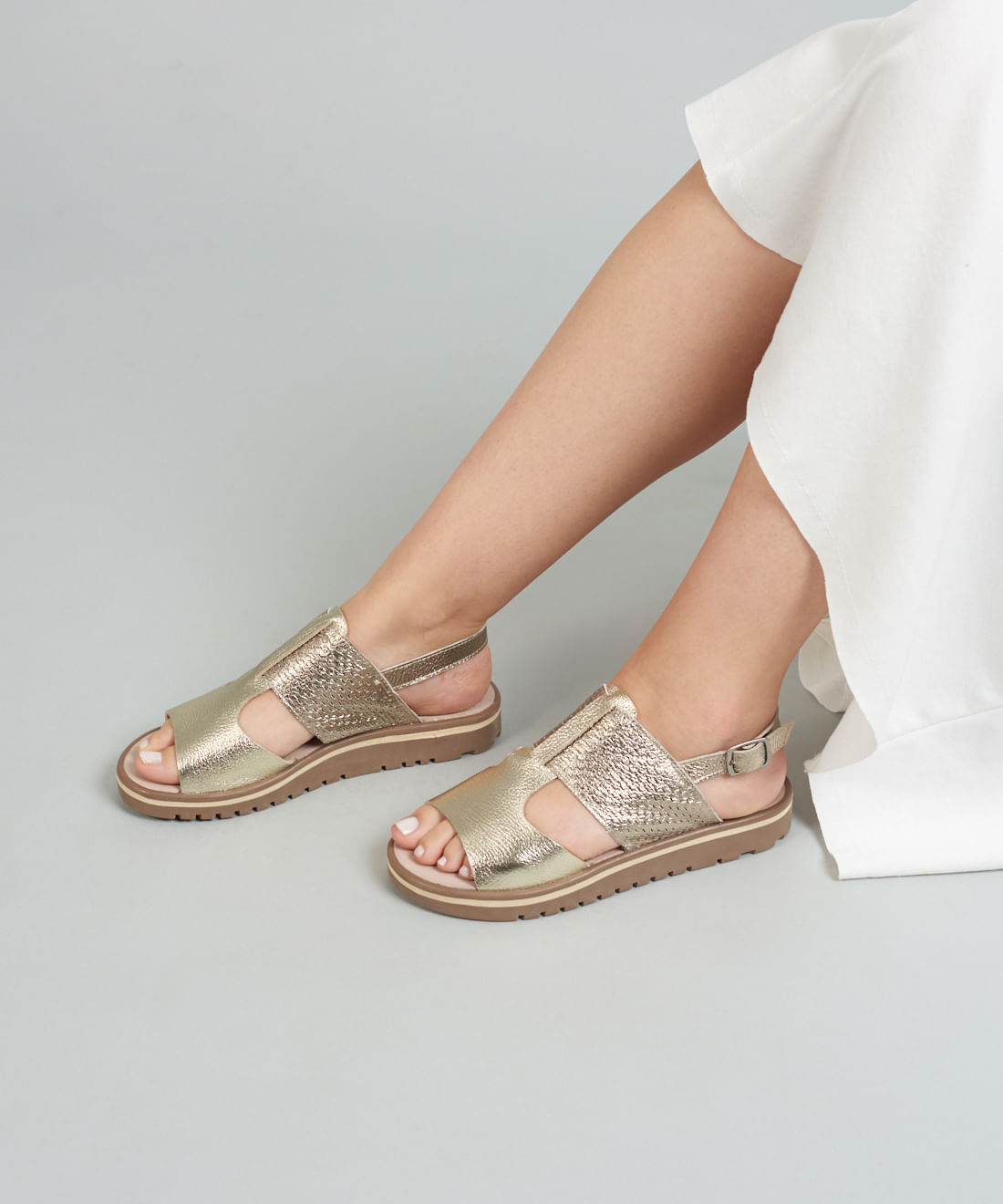 Rasteira Tratorada Perfuros - Prata Velho - Imagem 30