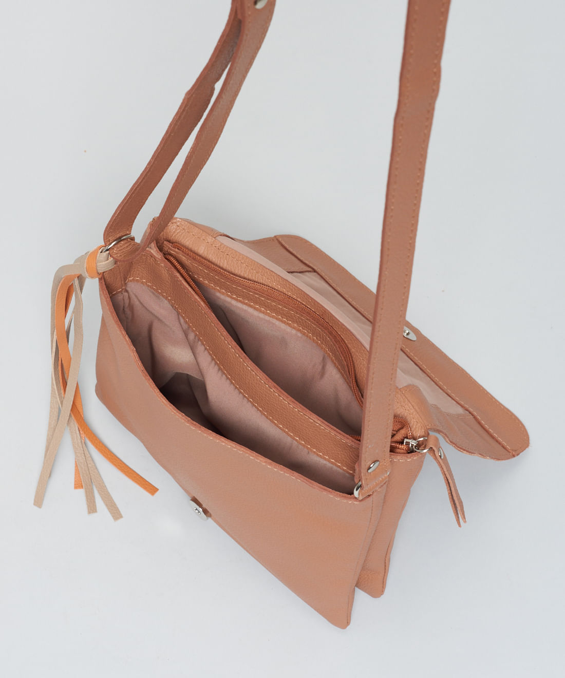 Bolsa m Couro 3 Compart Neo - Caramelo - Imagem 3