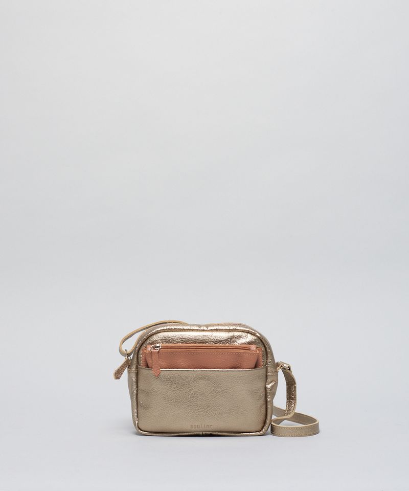 Bolsa p Couro Alice - Prata Velho u - prata velho