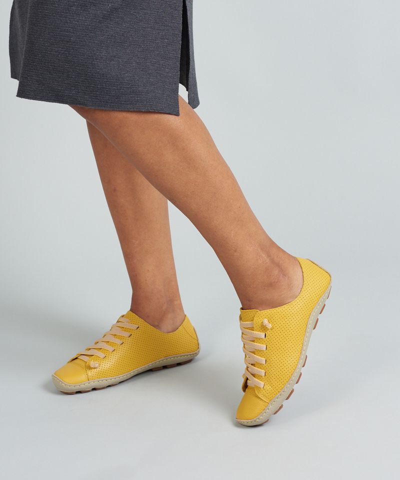 Tenis Perfuros Bicolor - Amarelo Polen 37 - amarelo polen
