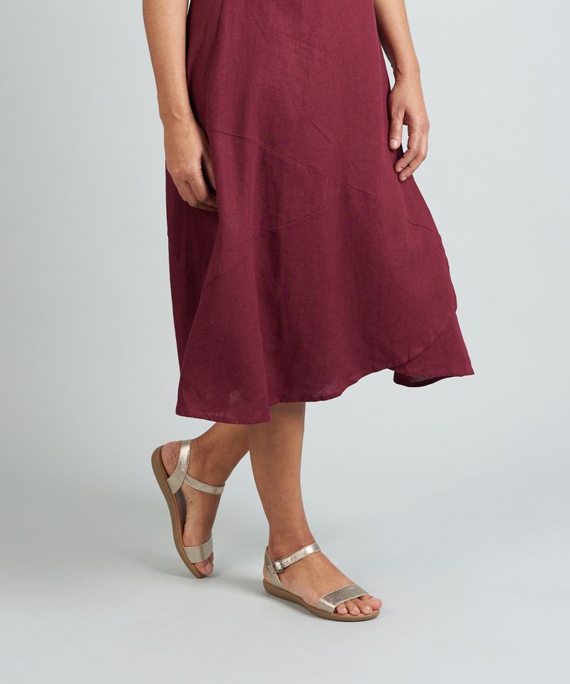 Rasteira Couro Comfort - Prata Velho 39 - prata velho