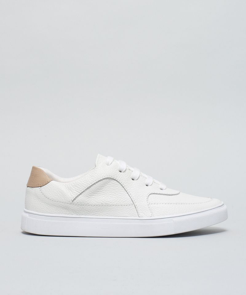 Tenis Couro Pepa Basico - Branco 34 - branco