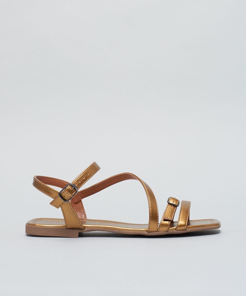 Rasteira Soft Tirinhas - Bronze 35 - bronze