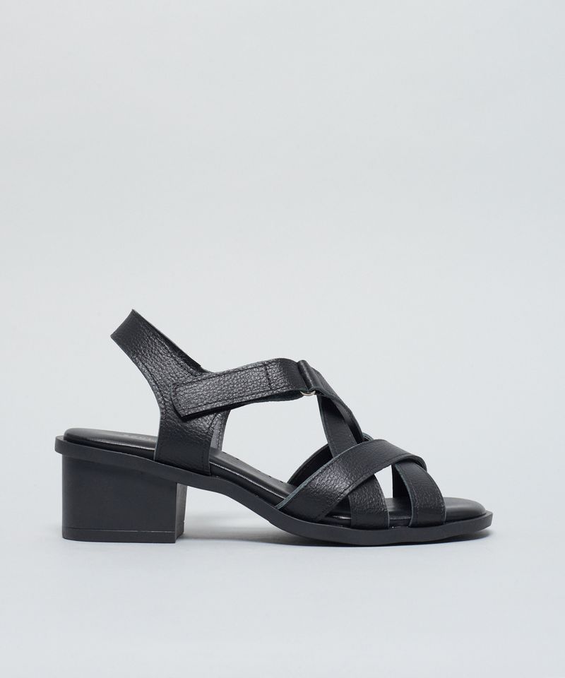 Sandalia Media Comfort Transpasse - Preto 34 - preto