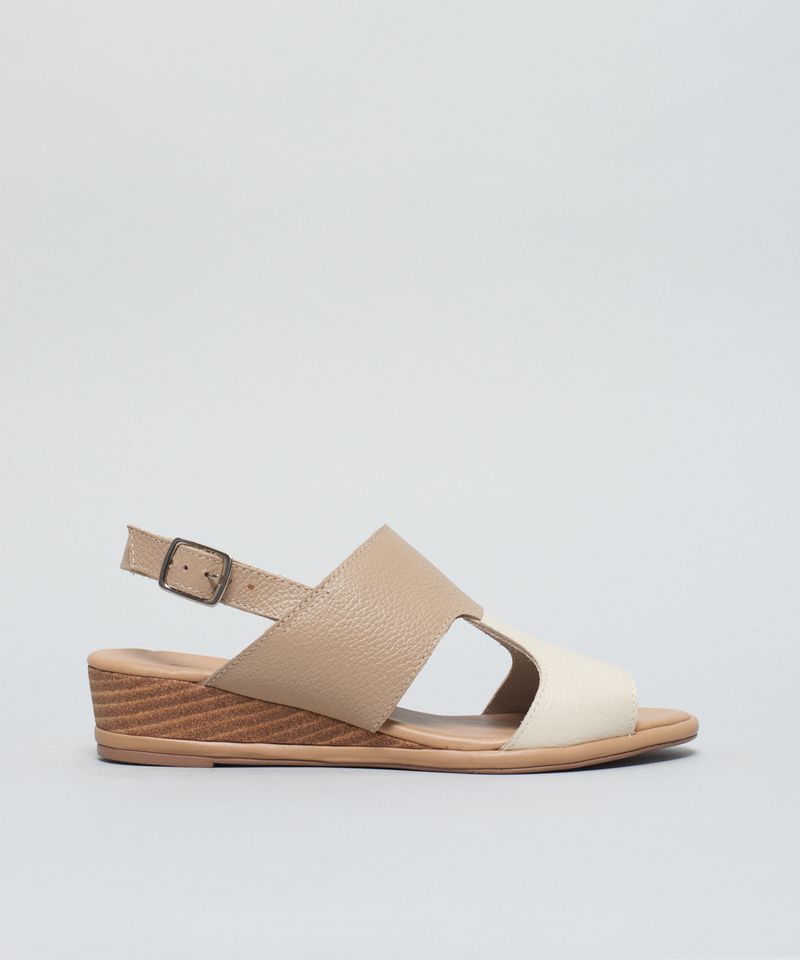 Plataforma Couro Fernanda - Offwhite 36 - offwhite