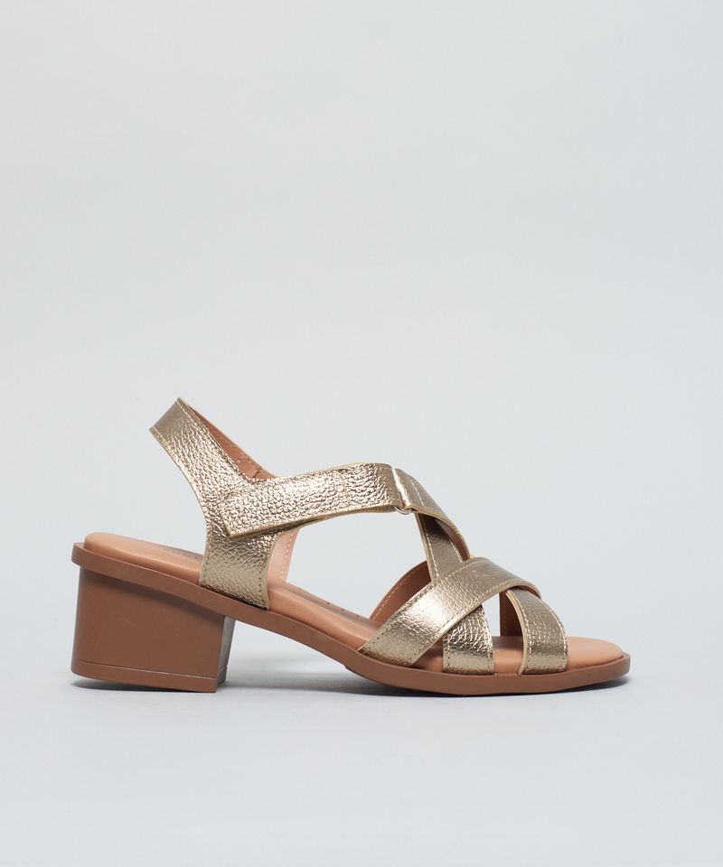 Sandalia Media Comfort Transpasse - Prata Velho 35 - prata velho