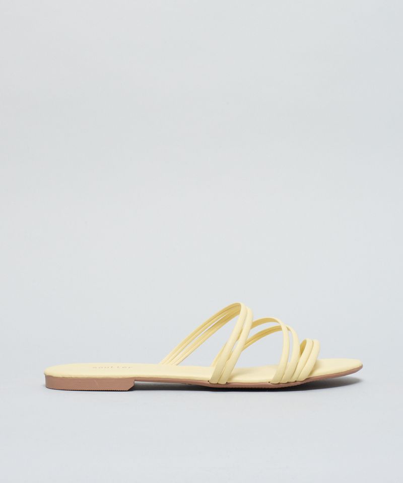 Rasteira Tiras Duo - Amarelo Polen 36 - amarelo polen