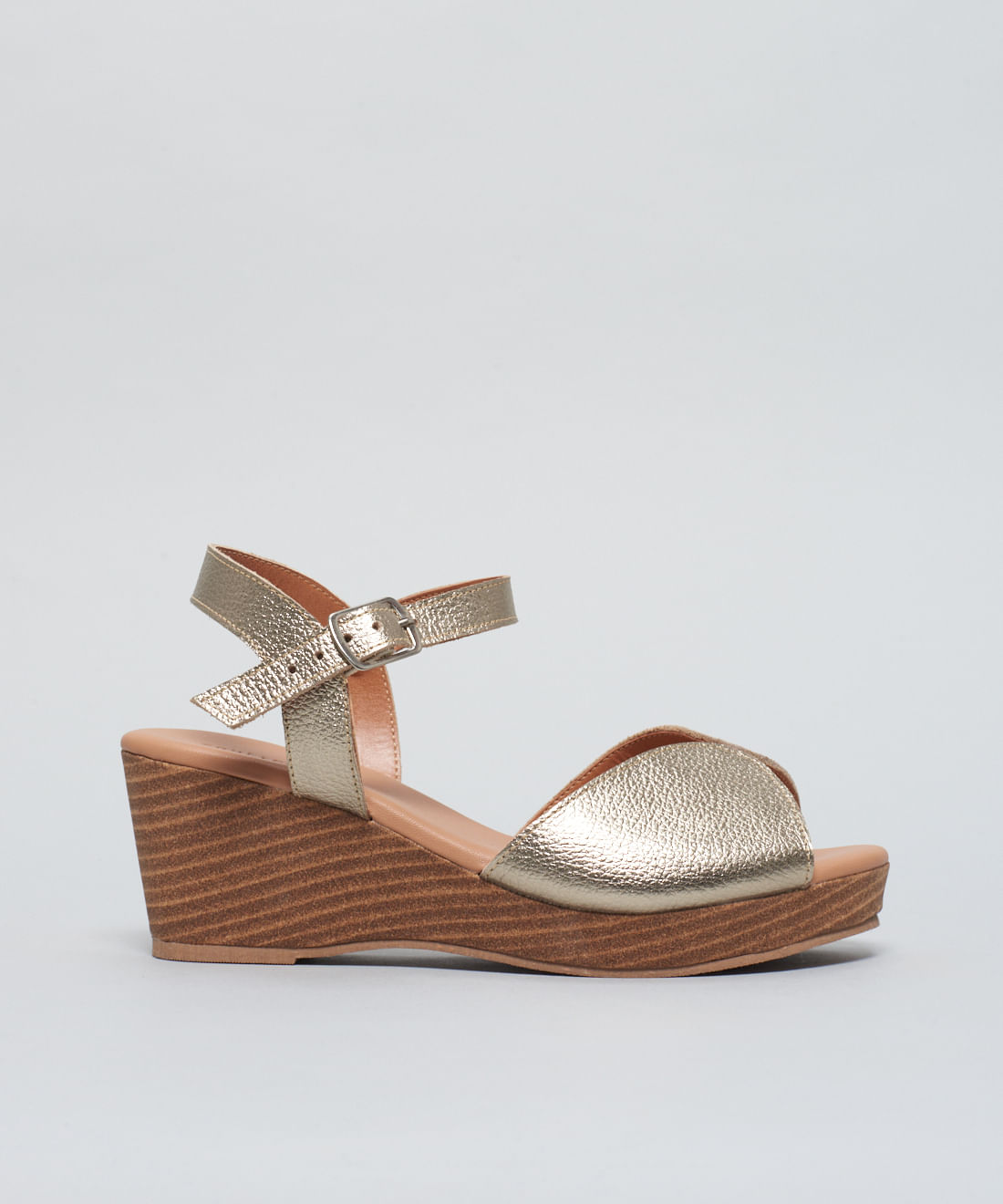 Anabela Beijinho Couro - Prata Velho - Imagem 21