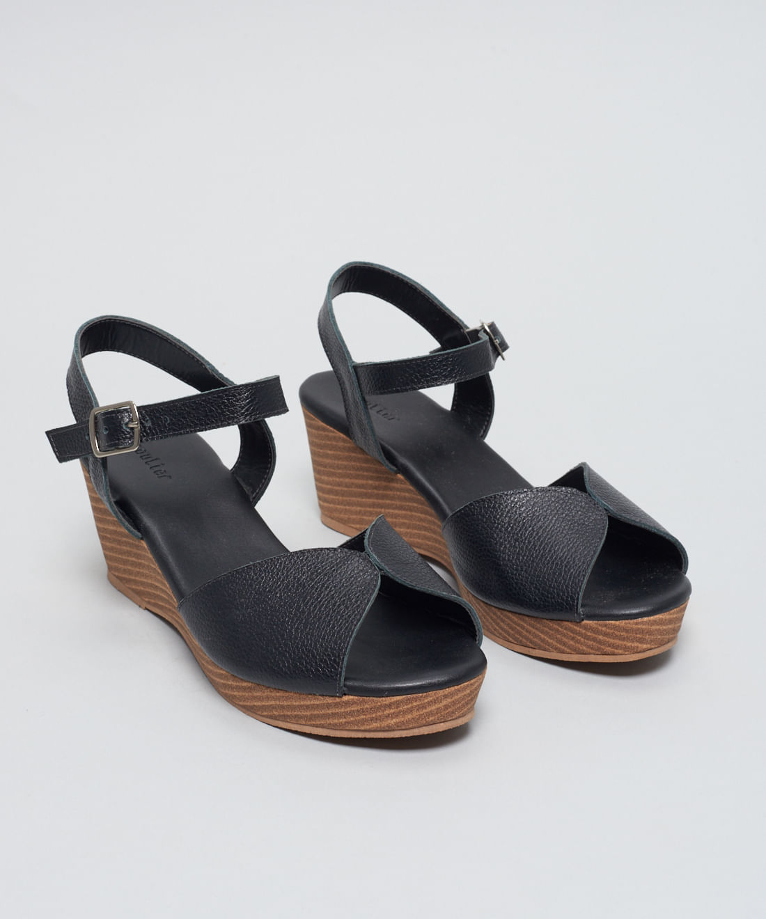 Anabela Beijinho Couro - Preto - Imagem 32