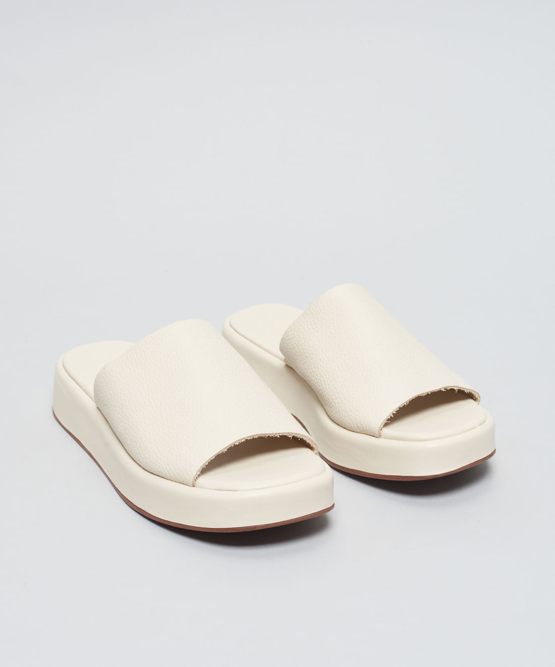Flat Slide Couro - Offwhite - Imagem 22