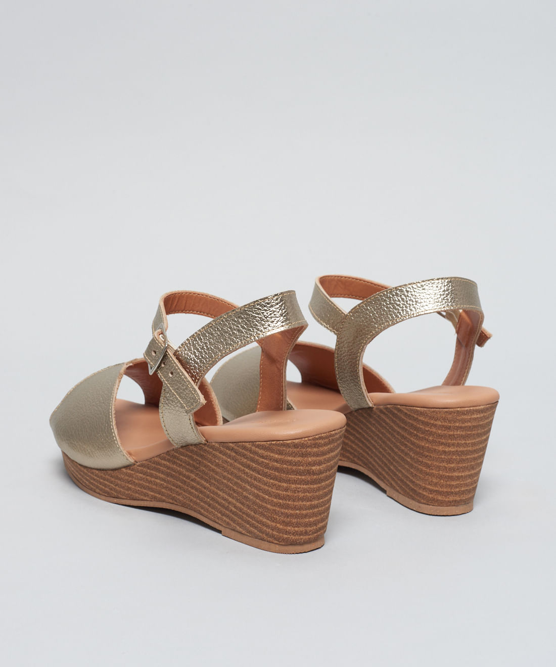 Anabela Beijinho Couro - Prata Velho - Imagem 13