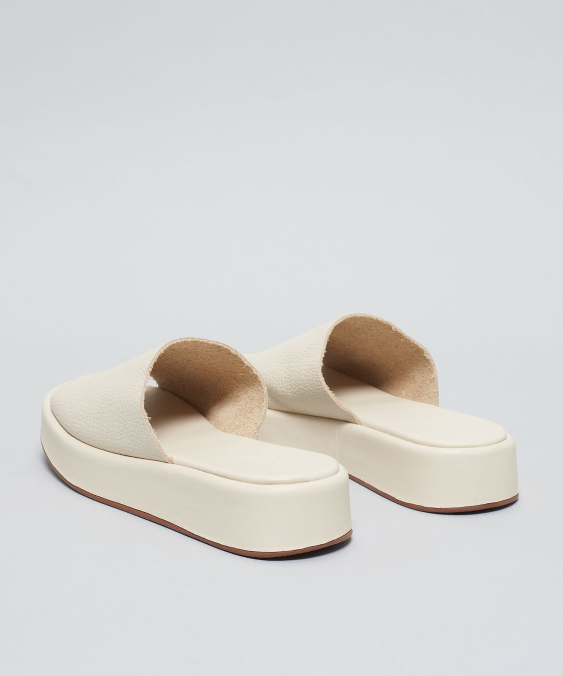 Flat Slide Couro - Offwhite - Imagem 18
