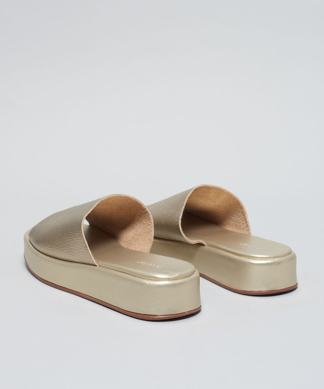 Flat Slide Couro - Prata Velho - Imagem 13