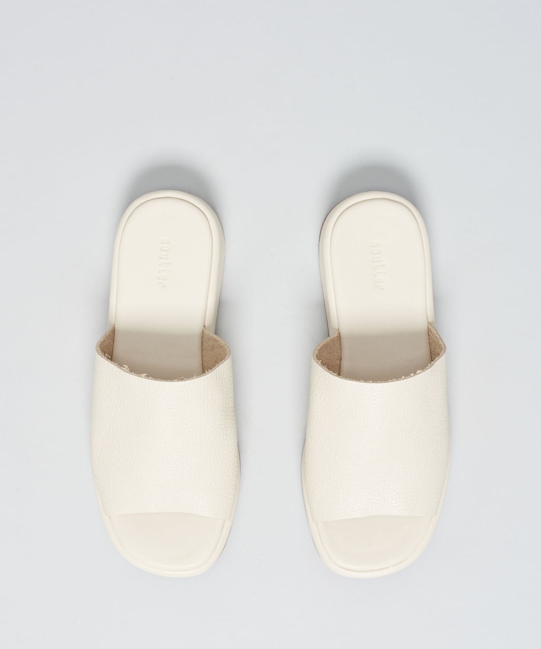 Flat Slide Couro - Offwhite - Imagem 9