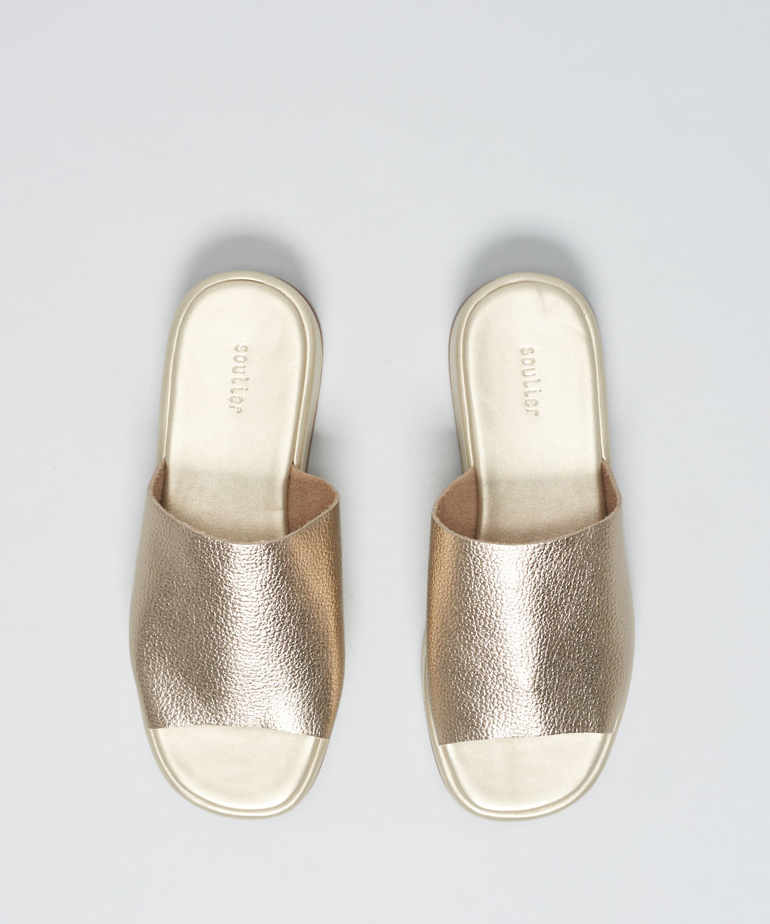 Flat Slide Couro - Prata Velho - Imagem 19