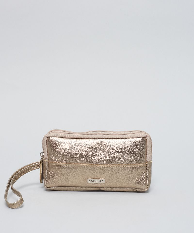Case Duplo Ziper Monocolor - Prata Velho u - prata velho